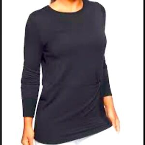 Athleta long sleeved black tee, size L